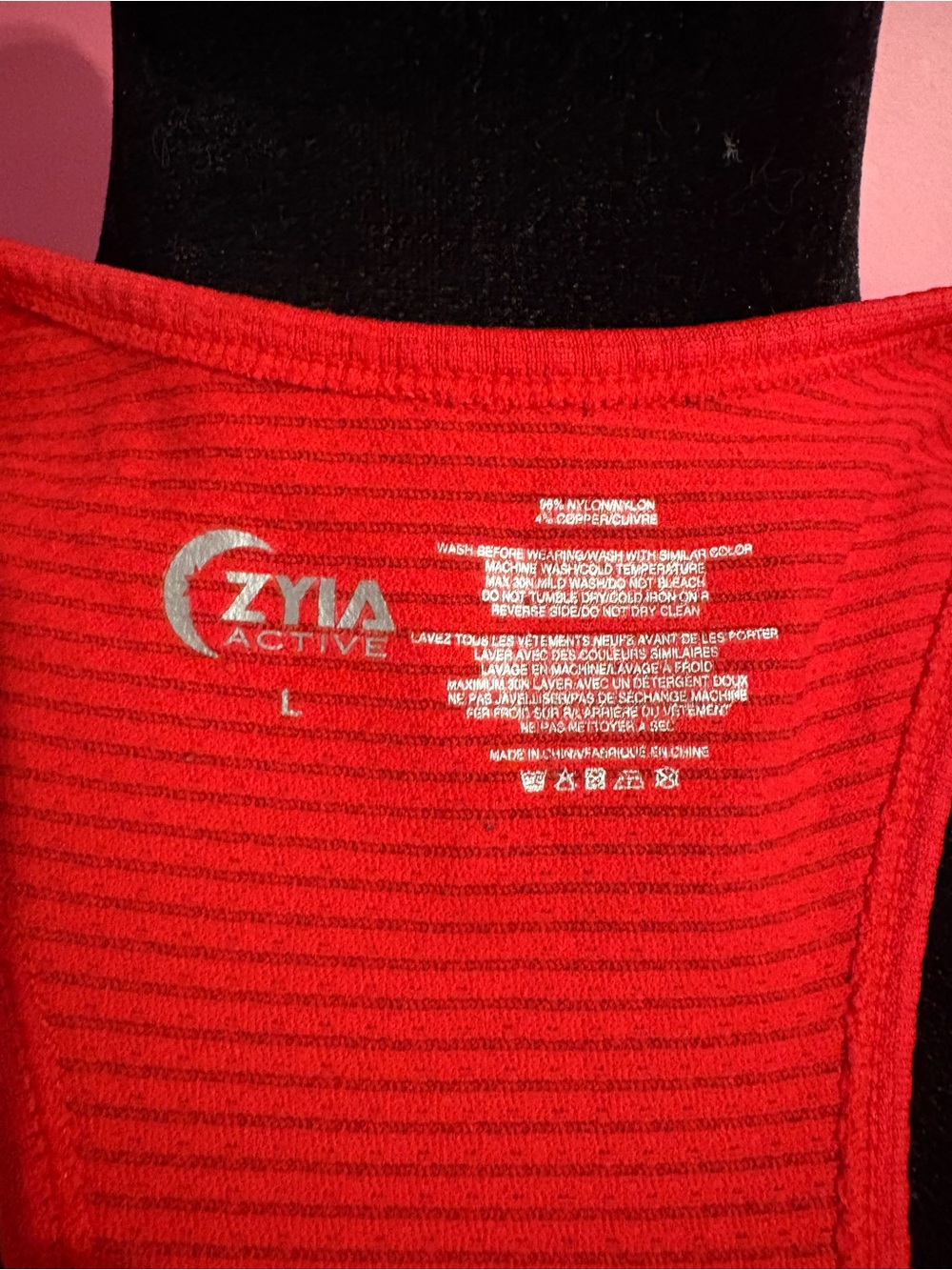 ZYIA Active Women’s Red Muscle Tee Tank